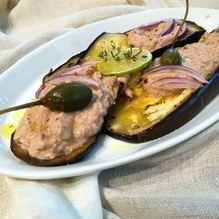 Рецепт Закуски из баклажанов с тунцовым паштетом