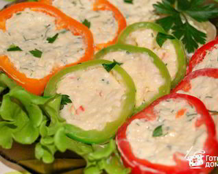 Закуска из перца с сыром Светофор