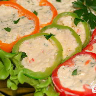 Закуска из перца с сыром Светофор