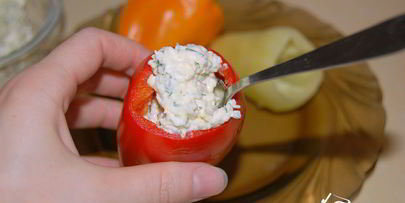 закуска из перца с сыром светофор