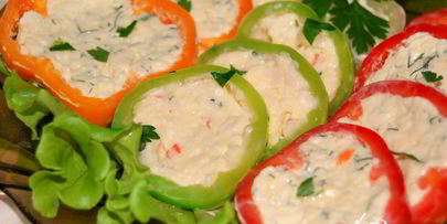 закуска из перца с сыром светофор