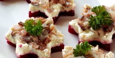 закуска из сельди со свеклой и яйцом