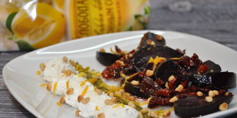 Рецепт закуска из запеченной свеклы с брынзой