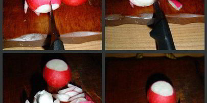 закуска кувшинки с творожным сыром и красной икрой