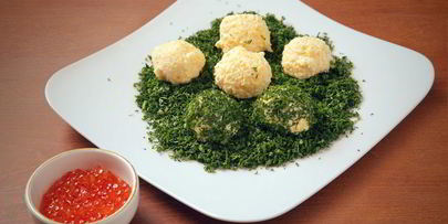 закуска с красной икрой