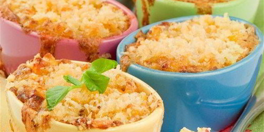 Рецепт закуска с пастой, сыром и мускатным орехом