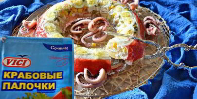 заливная закуска из крабовых палочек