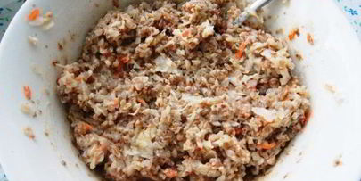 запеченные гречневые шарики с квашеной капустой