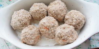 запеченные гречневые шарики с квашеной капустой