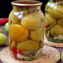 Рецепт Зеленые помидоры с чесноком на зиму