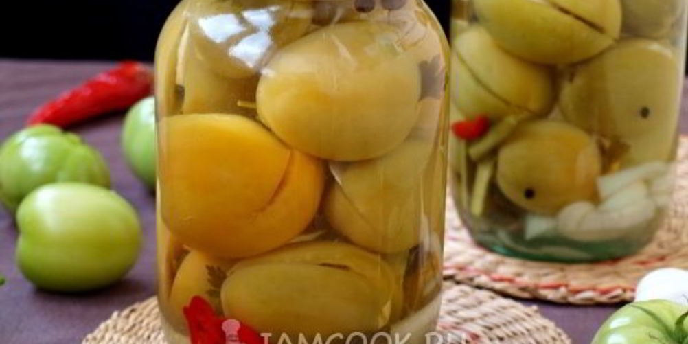 Рецепт зеленые помидоры с чесноком на зиму