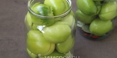 зеленые помидоры с чесноком на зиму