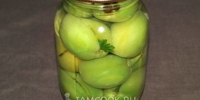 зеленые помидоры с чесноком на зиму