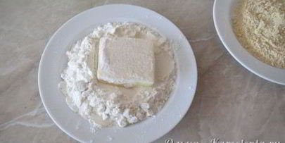 жареный сыр кашкавал пане